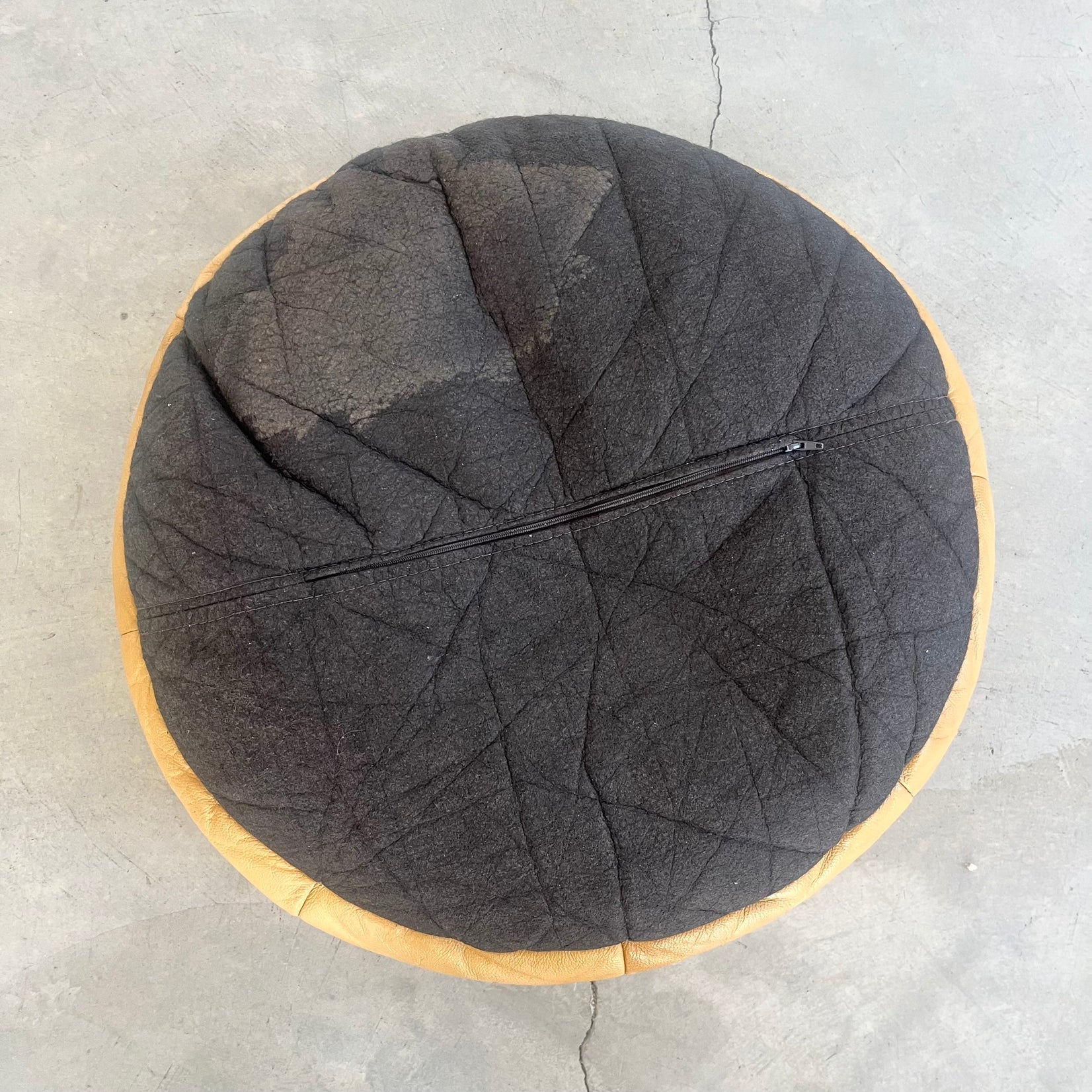Yellow Patchwork Ottoman