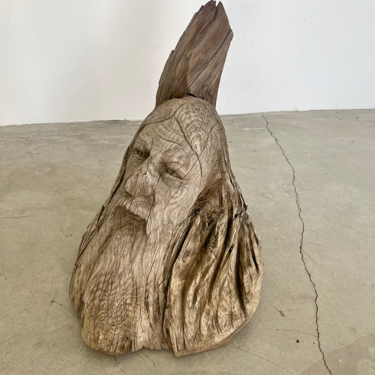 Hand Carved Wood Spirit Sculpture