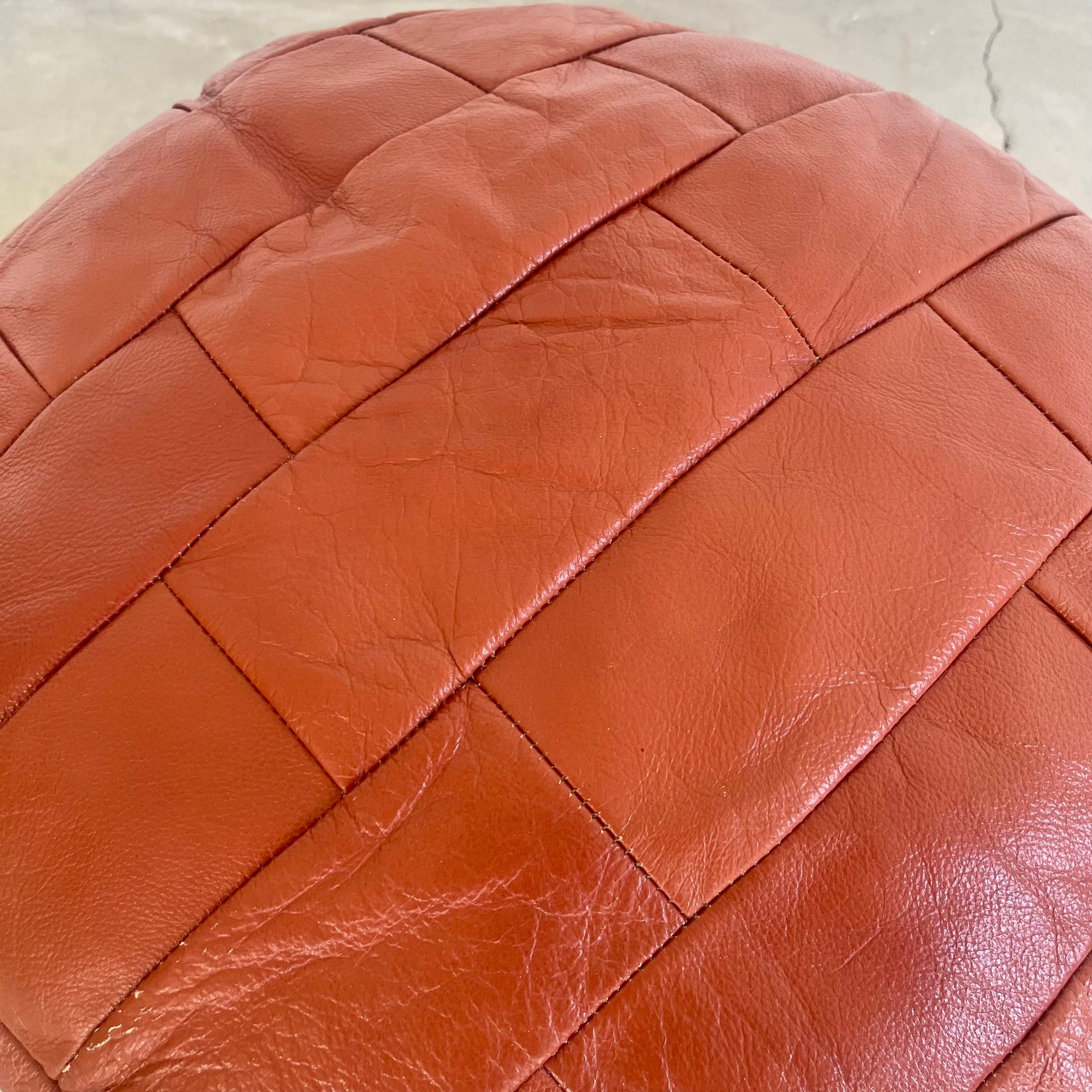 Red Patchwork Ottoman