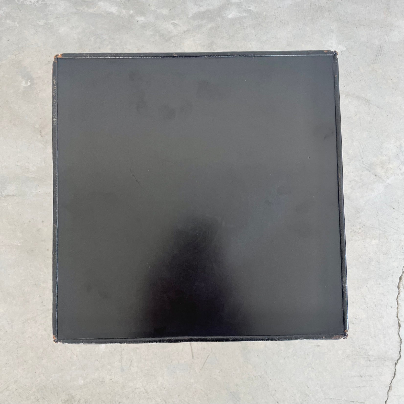 Leather and Metal Side Table
