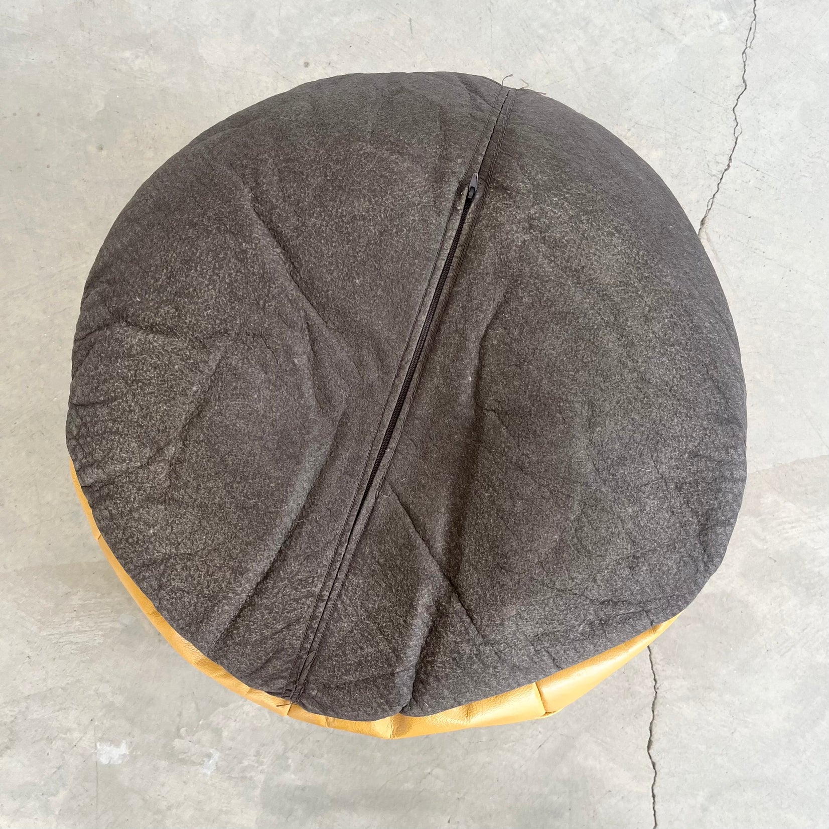 Yellow Patchwork Ottoman
