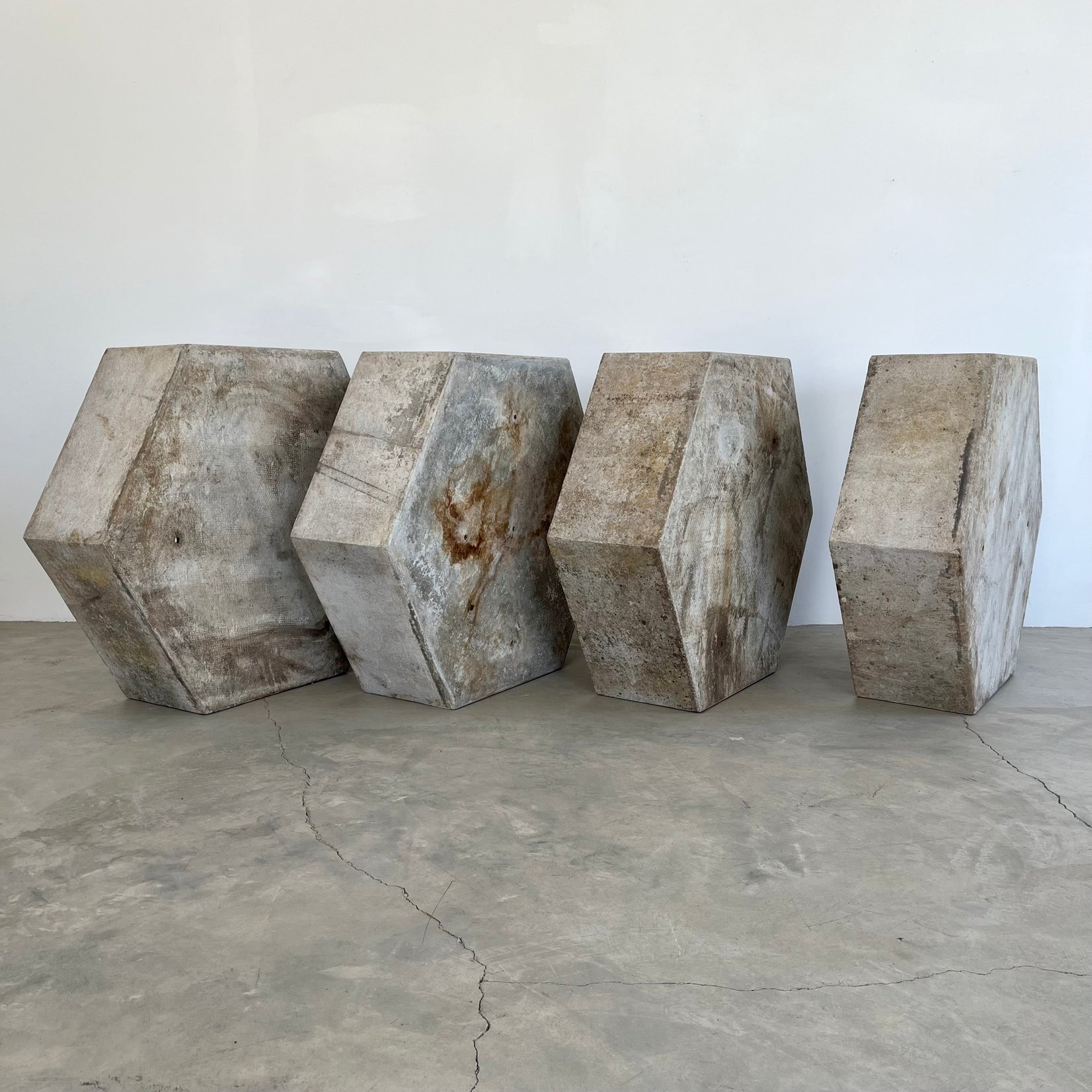 Massive Hexagonal Planters by Willy Guhl, 1960s Switzerland