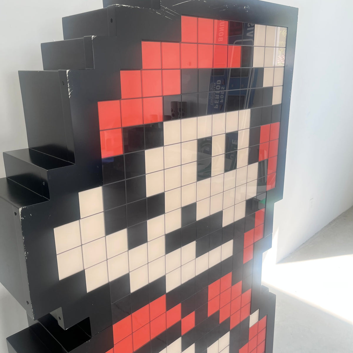Monumental Illuminated Mario Sculpture