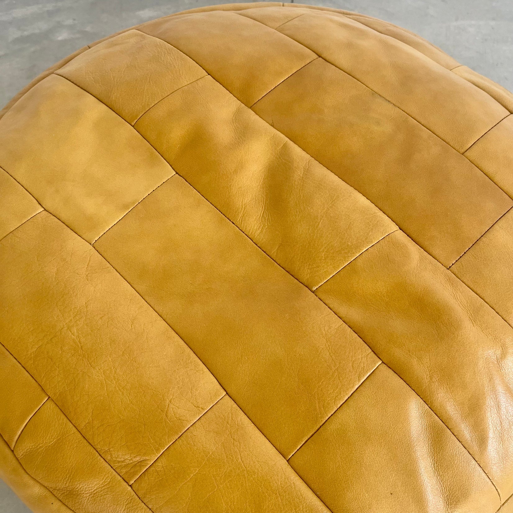 Yellow Patchwork Ottoman