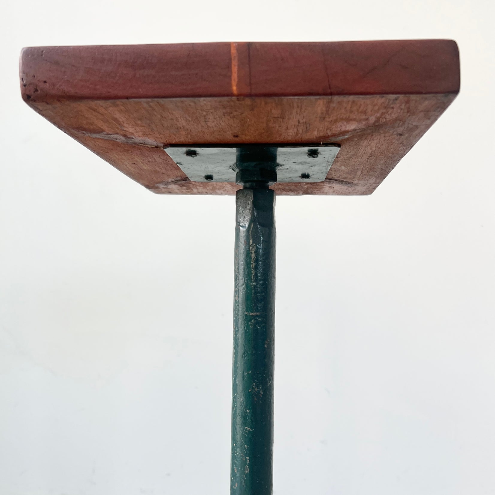 Prouve Style Wood and Metal Side Table