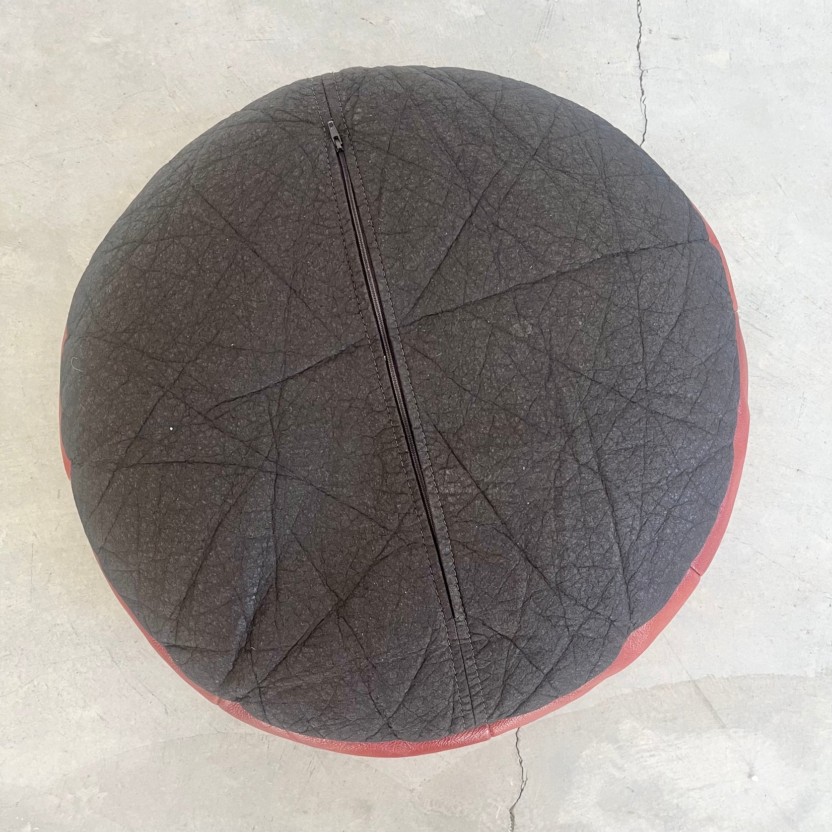 Red Patchwork Ottoman