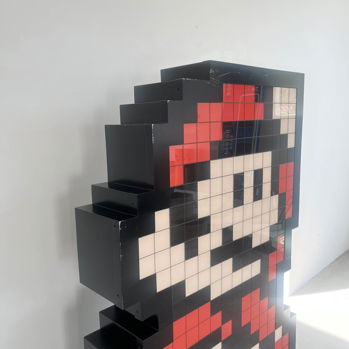 Monumental Illuminated Mario Sculpture