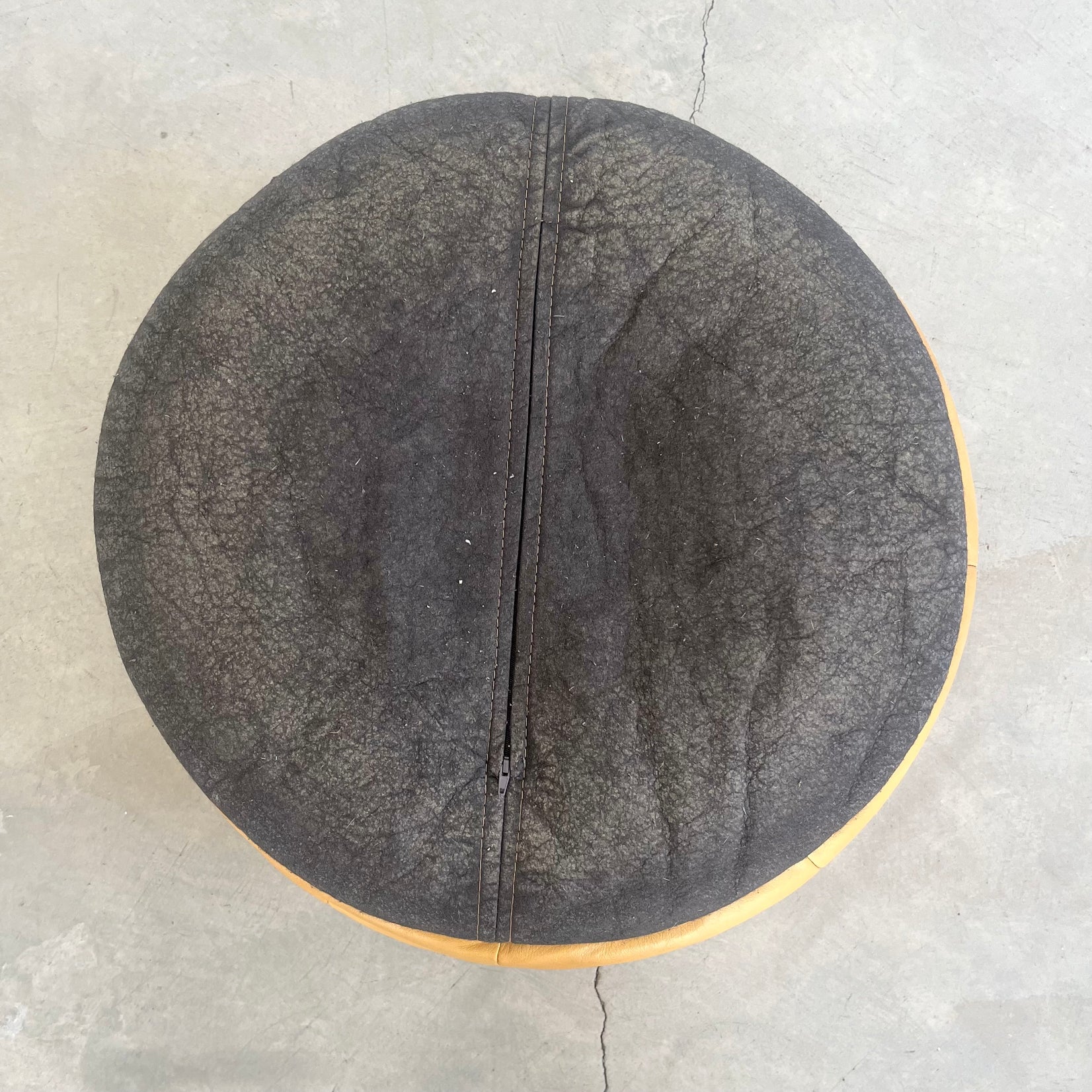 Yellow Patchwork Ottoman