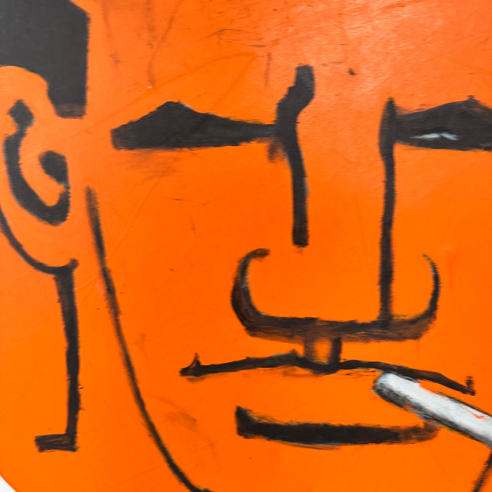 Monumental 'Brute' Painting on Canvas