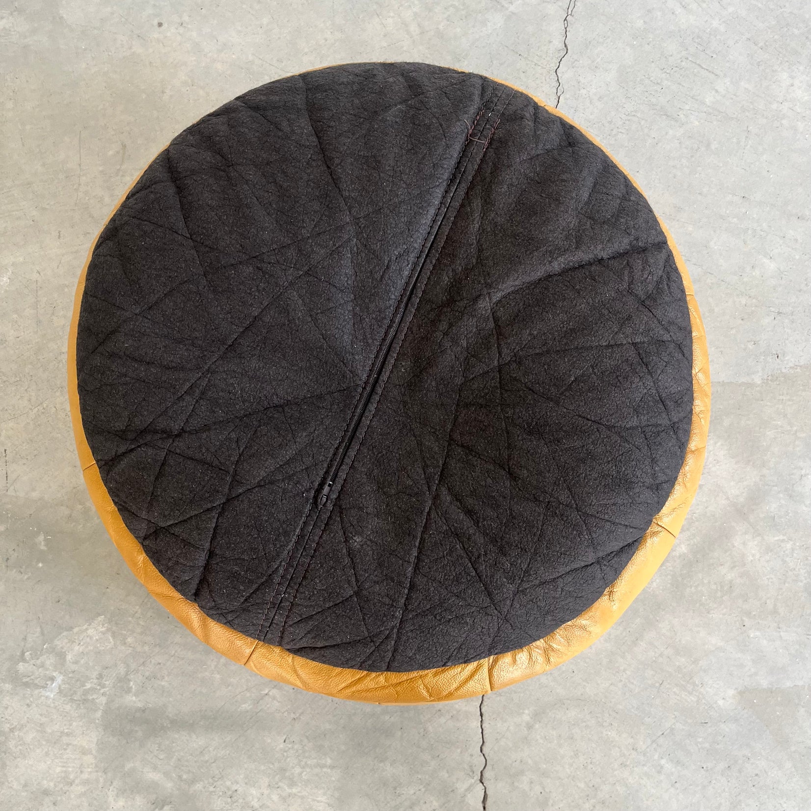 Yellow Patchwork Ottoman