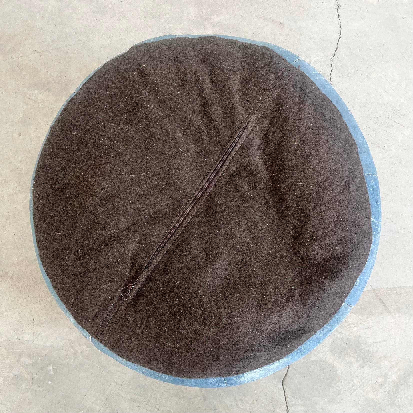 Blue Patchwork Ottoman