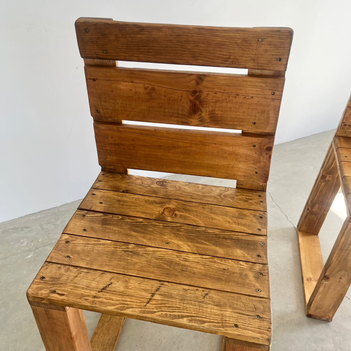 Sculptural Wood Crate Chair