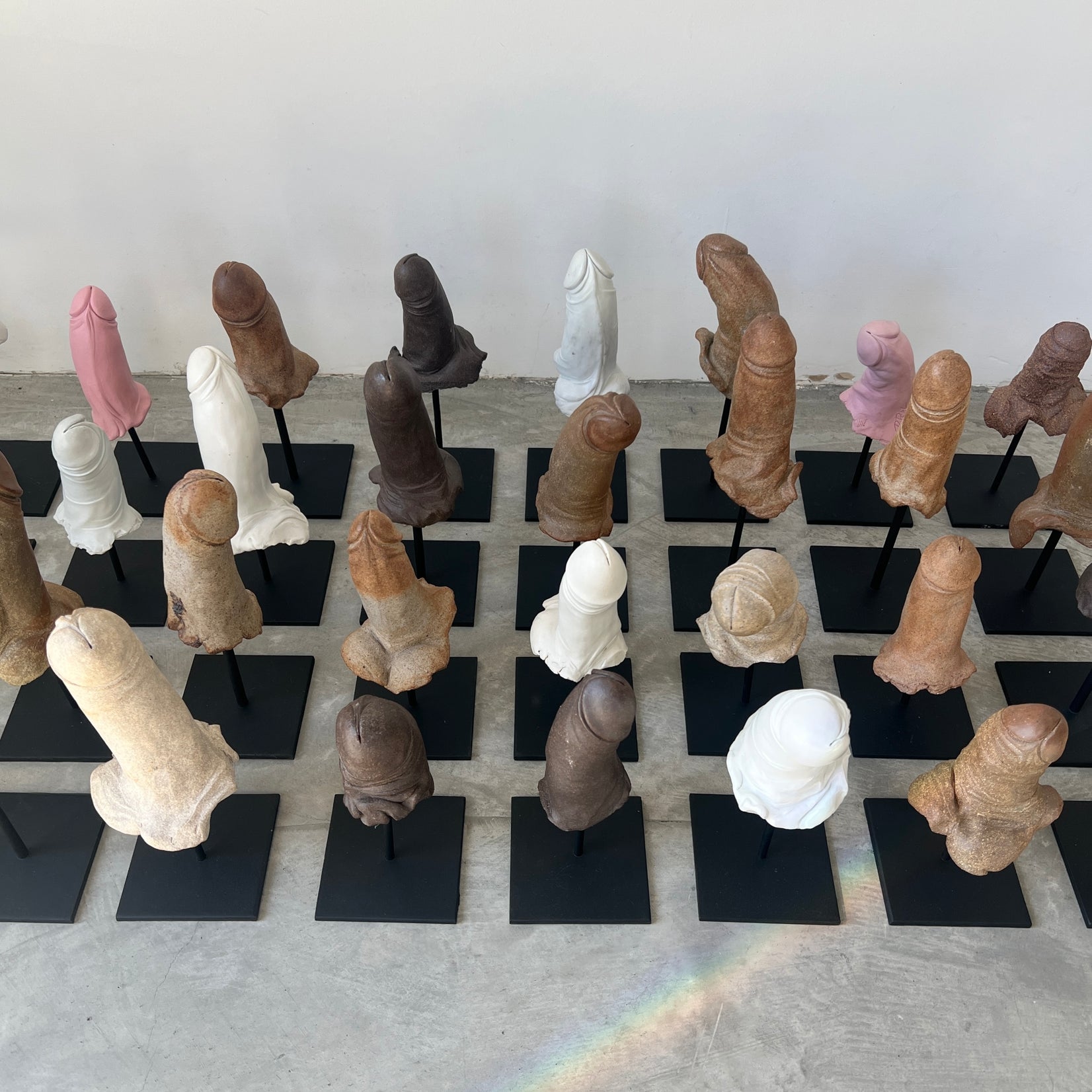 Set of 36 Hand Carved Phallus Sculptures