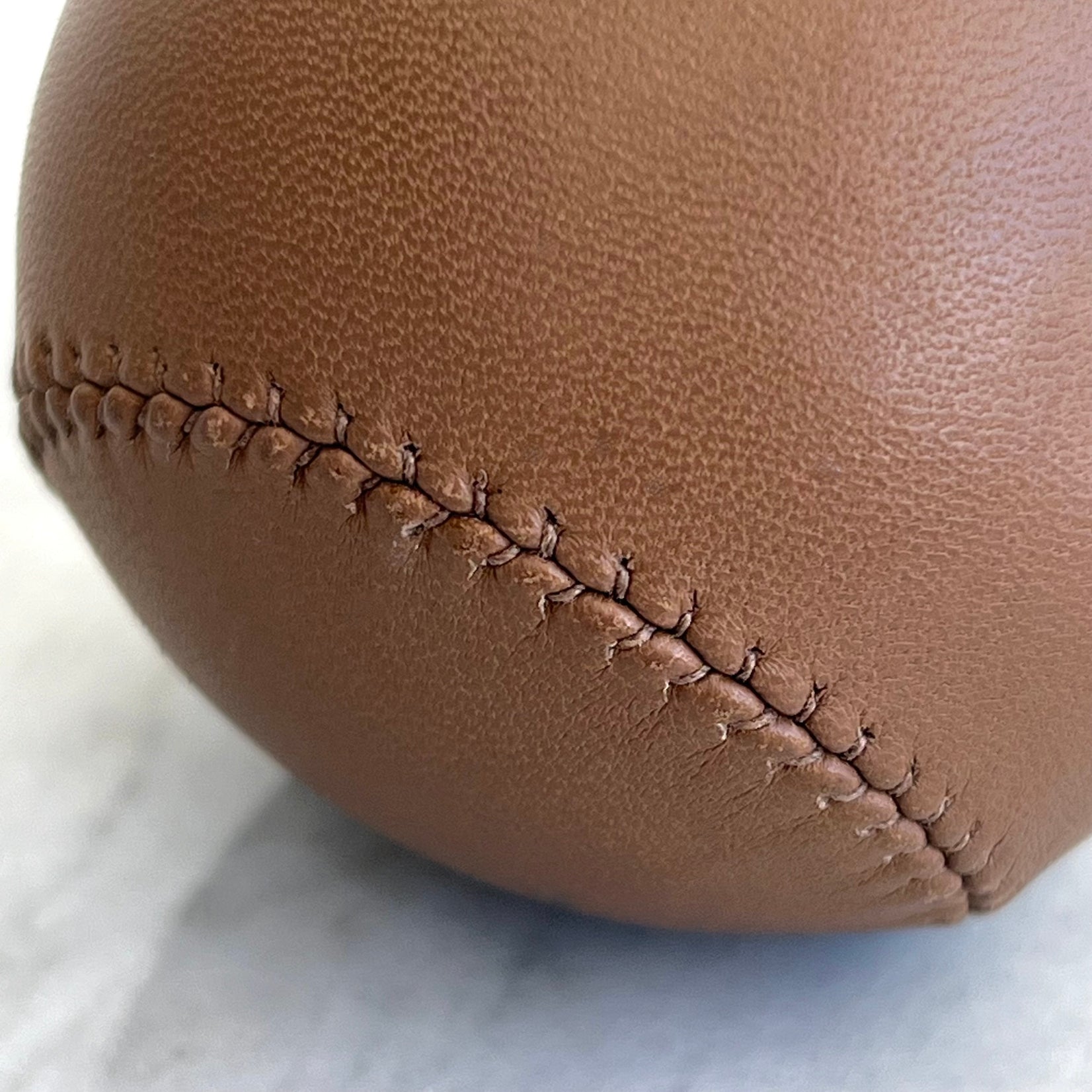 Hermès Anti-Stress Ball in Tan Leather, 2000s France