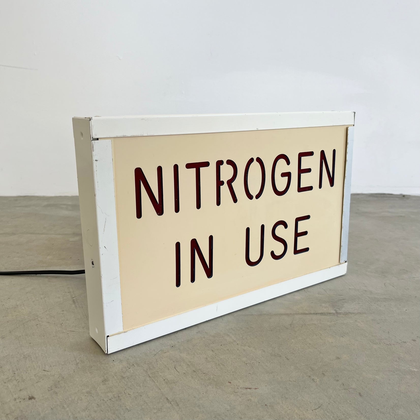 'Nitrogen In Use' Illuminated Sign
