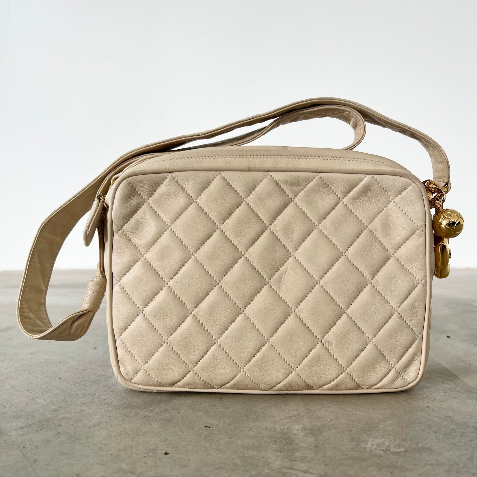 Chanel Quilted Diamond Camera Bag, 1990s France
