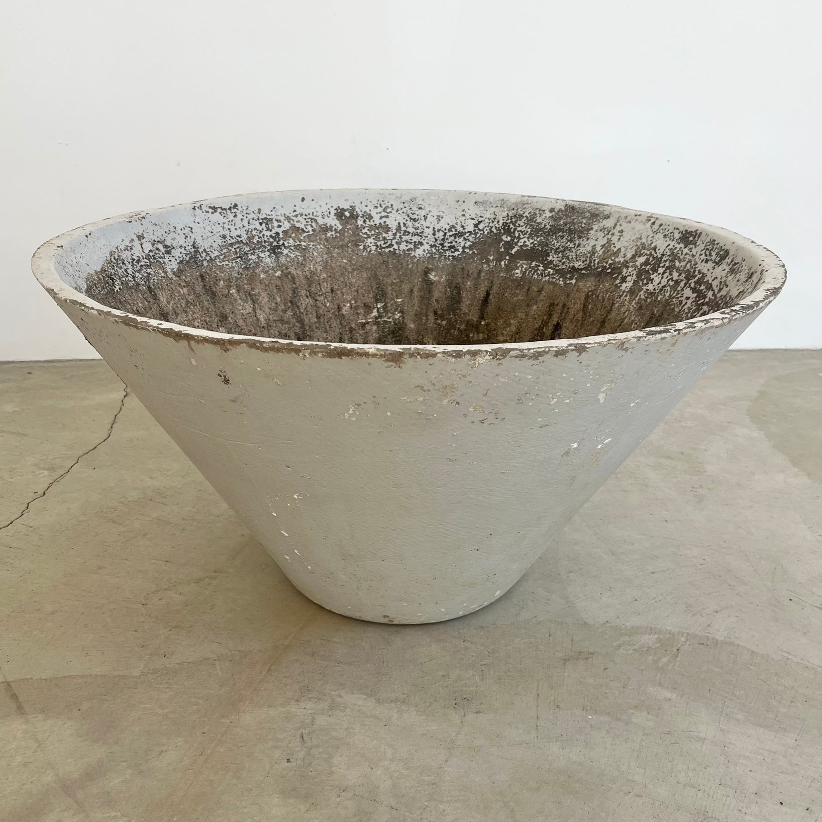 Willy Guhl Concrete Cone Flower Pot, 1960s Switzerland