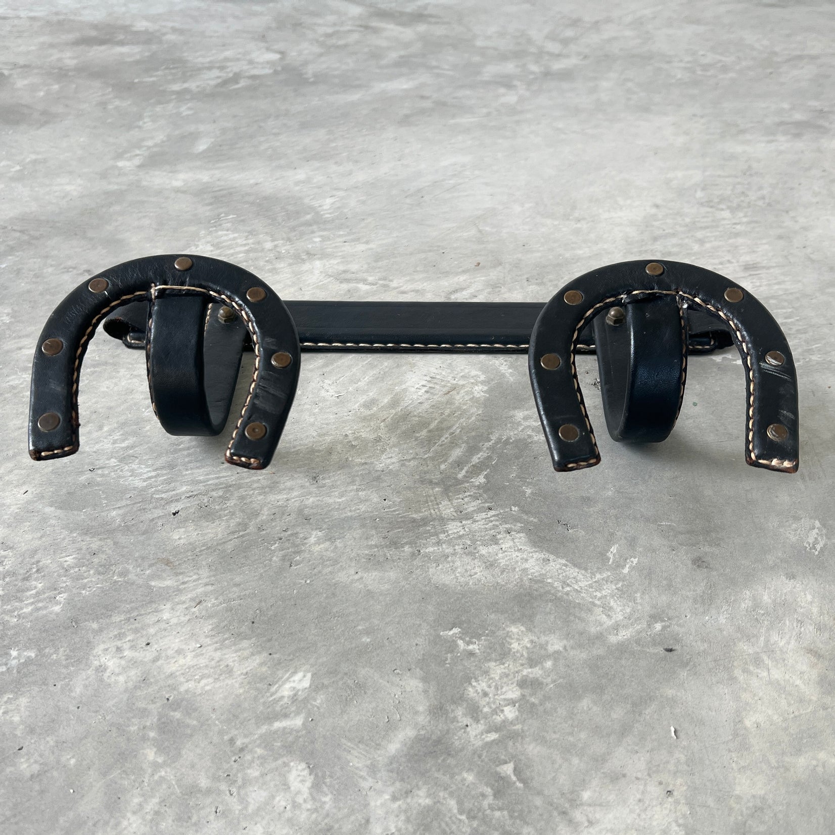 Leather Horseshoe Coat Rack