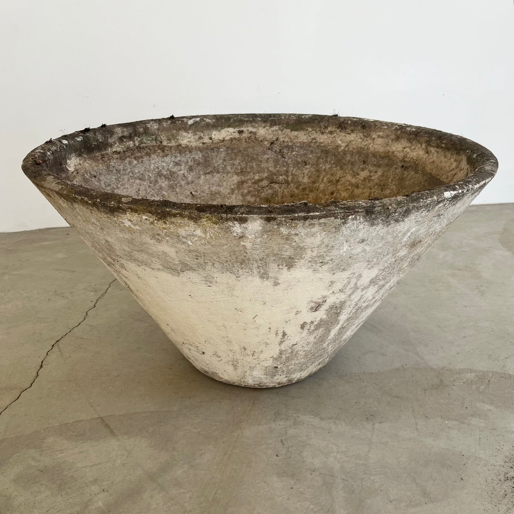 Willy Guhl Concrete Cone Flower Pot, 1960s Switzerland