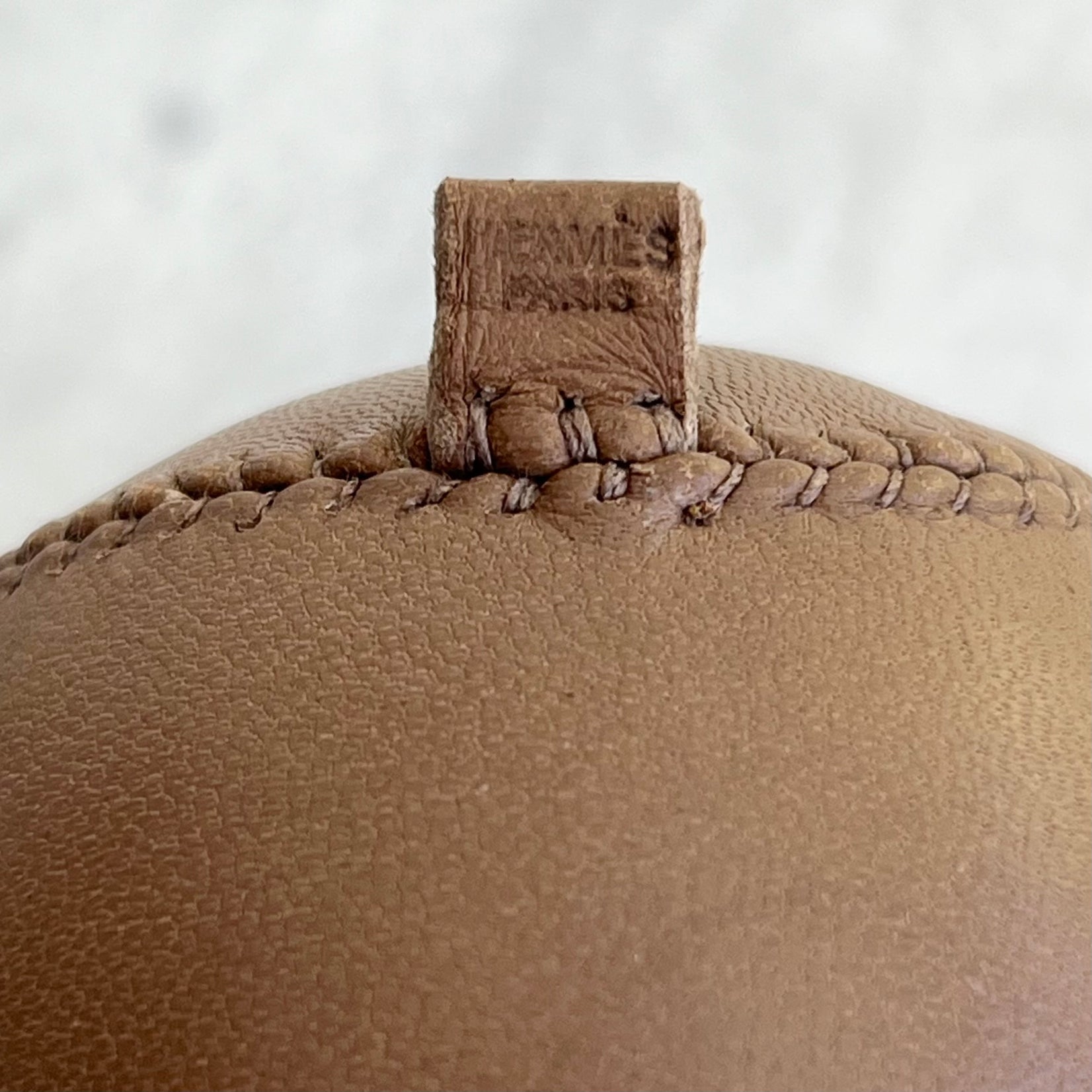 Hermès Anti-Stress Ball in Tan Leather, 2000s France