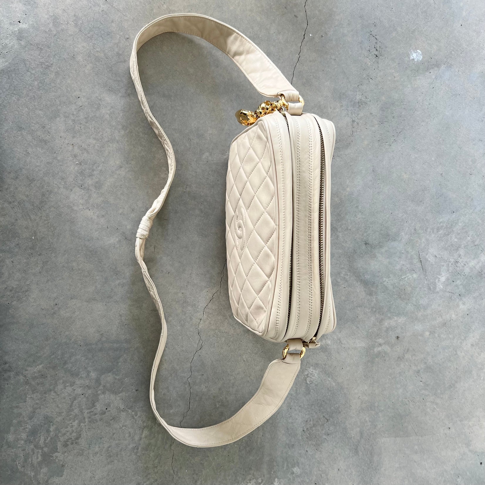 Chanel Quilted Diamond Camera Bag, 1990s France