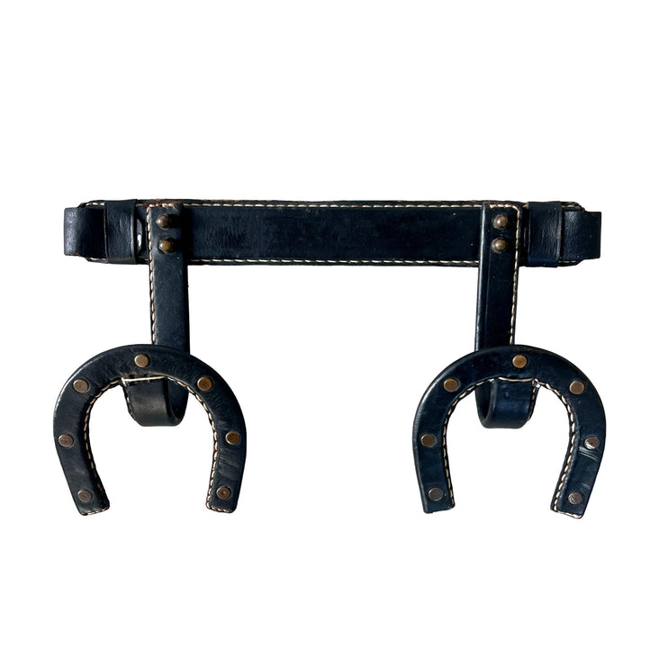 Leather Horseshoe Coat Rack