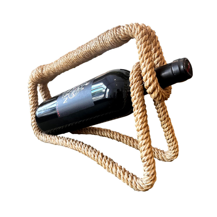 Rope Wine Bottle Holder by Audoux and Minet, France circa 1960