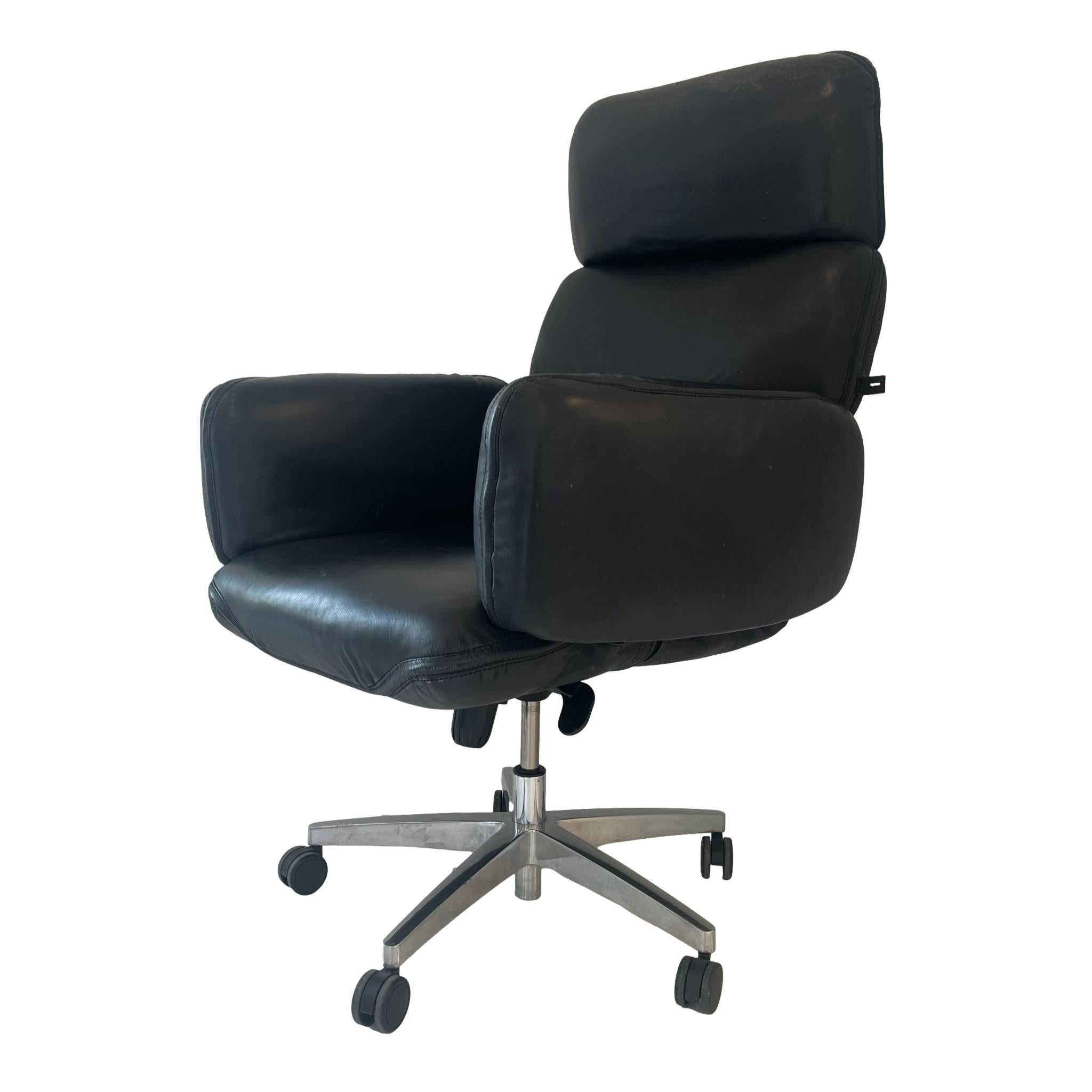 Black Leather Pillow Chair