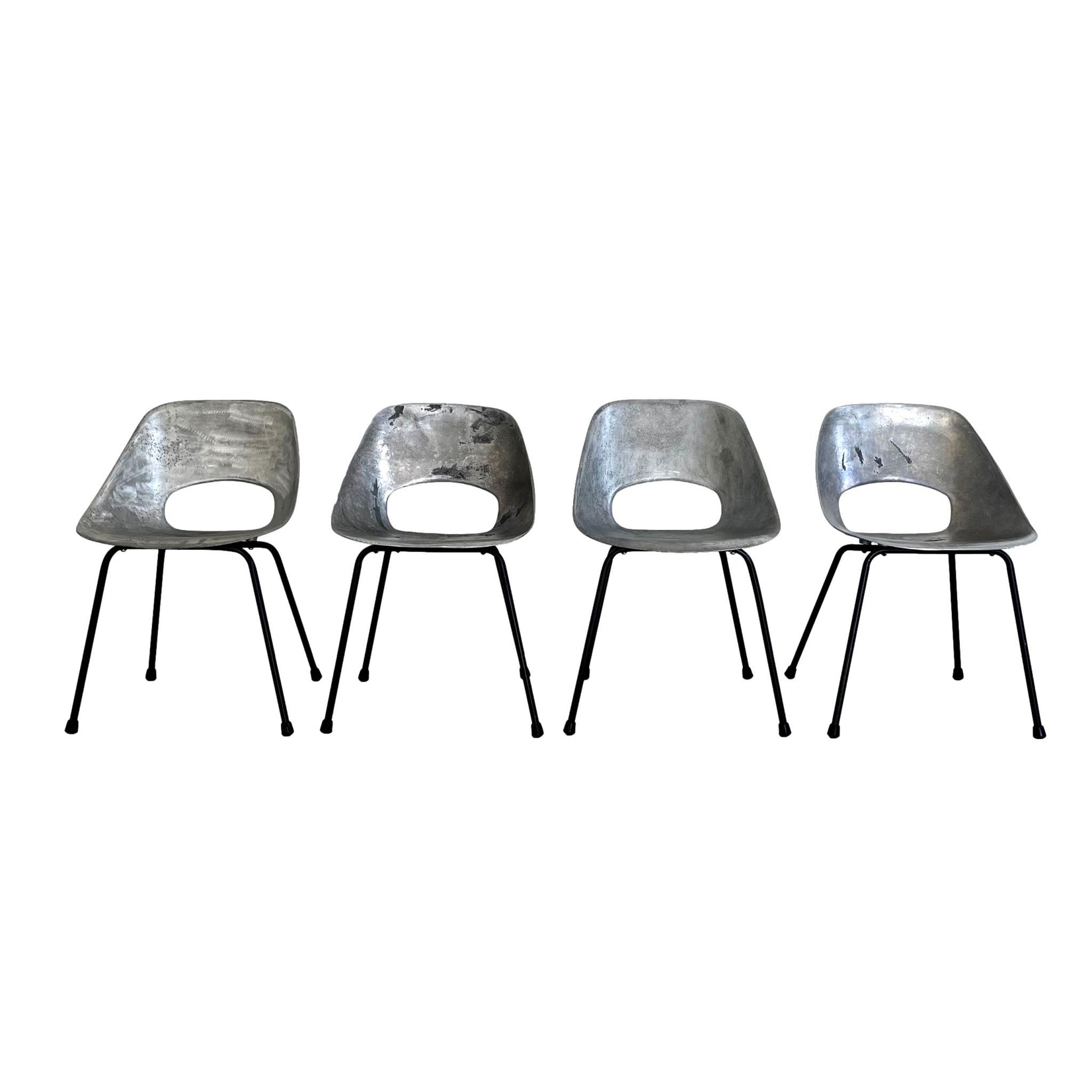 Set of 4 Cast Aluminum Chairs