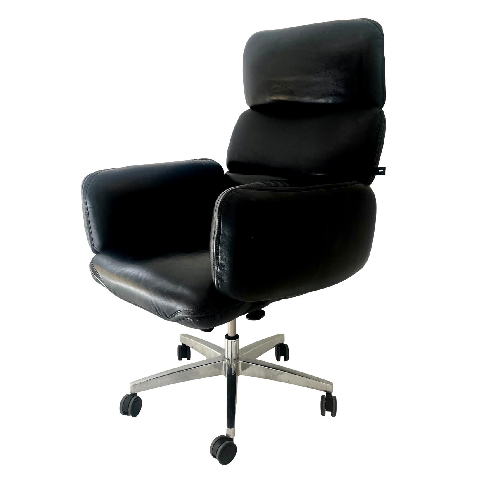 Black Leather Pillow Chair
