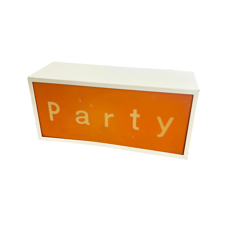 "Party" and "Sleep" Illuminated Sign