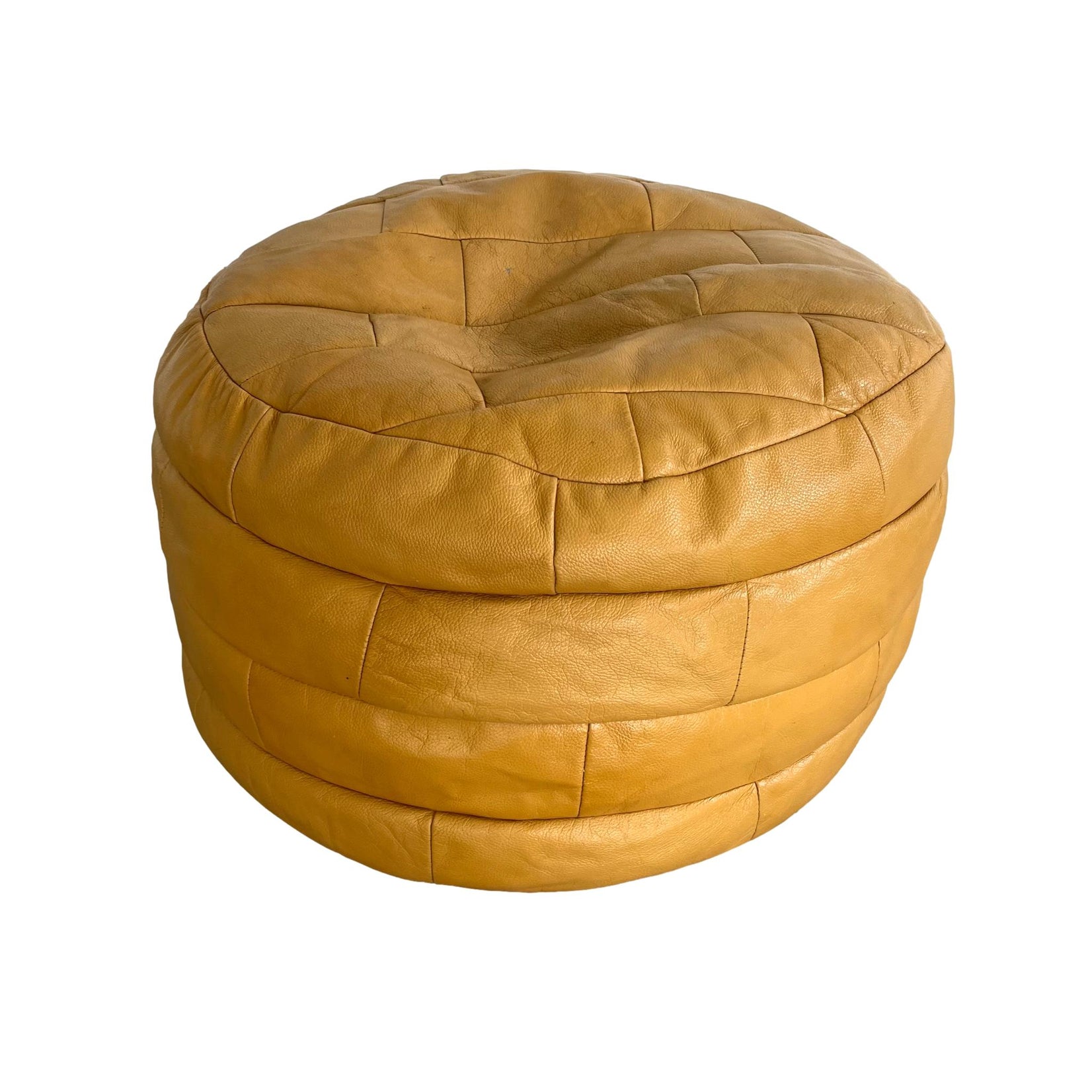 Yellow Patchwork Ottoman