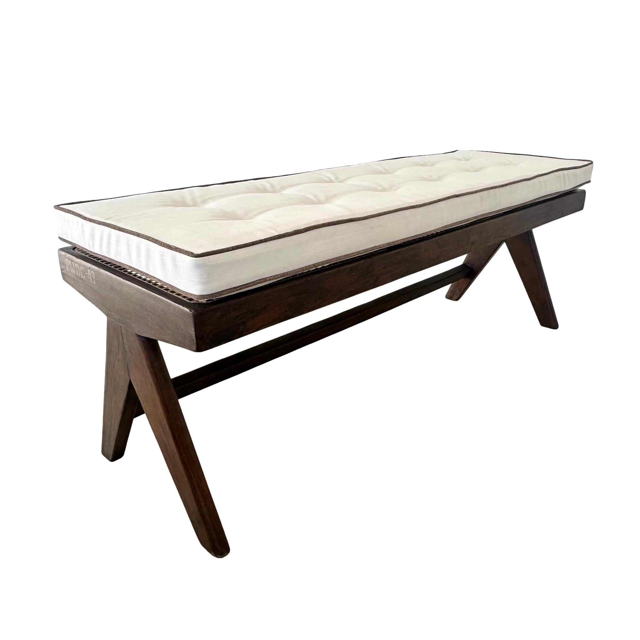 Pierre Jeanneret A Leg Bench, 1950s Chandigarh