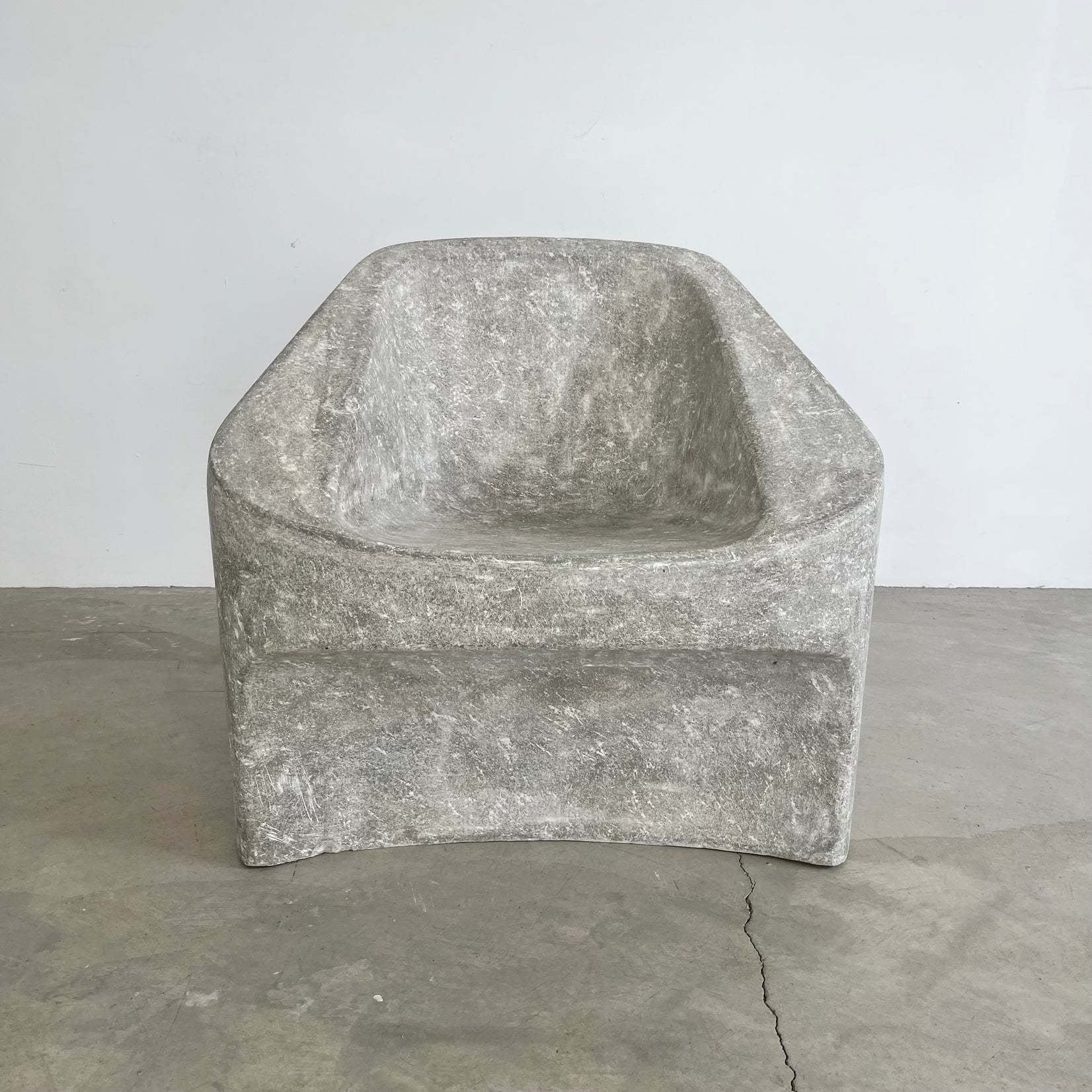 Pair Sculptural Concrete Chairs