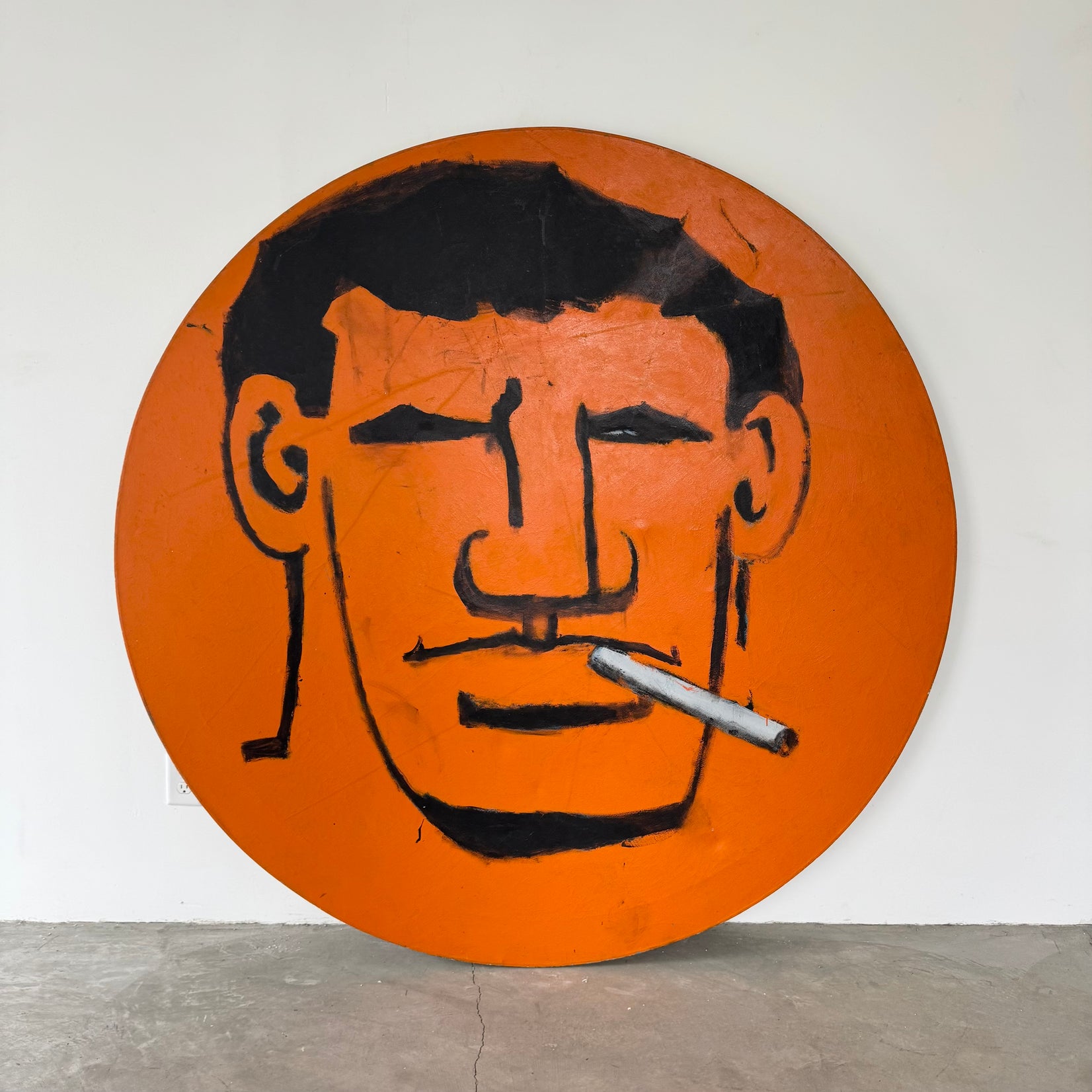 Monumental 'Brute' Painting on Canvas