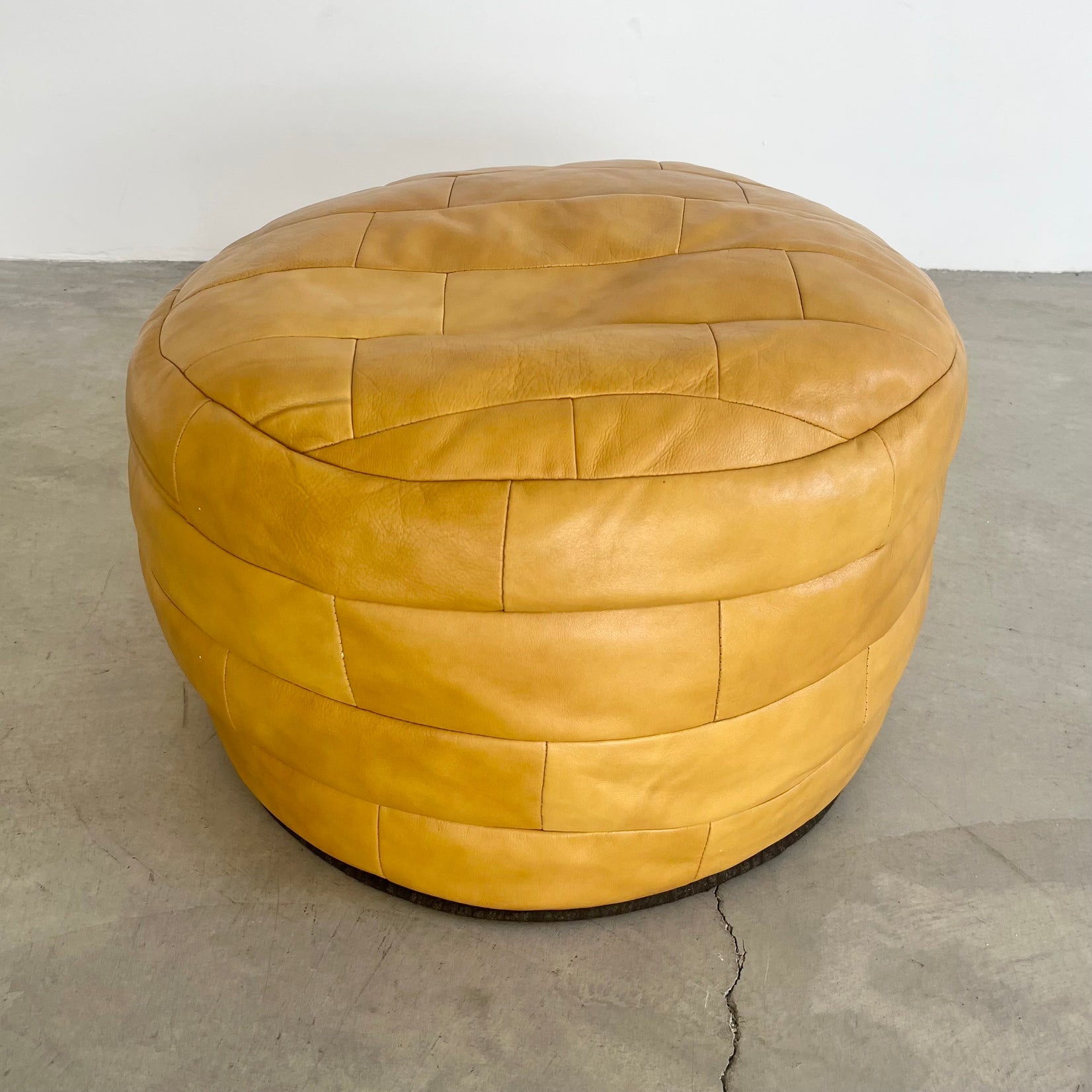 Yellow Patchwork Ottoman