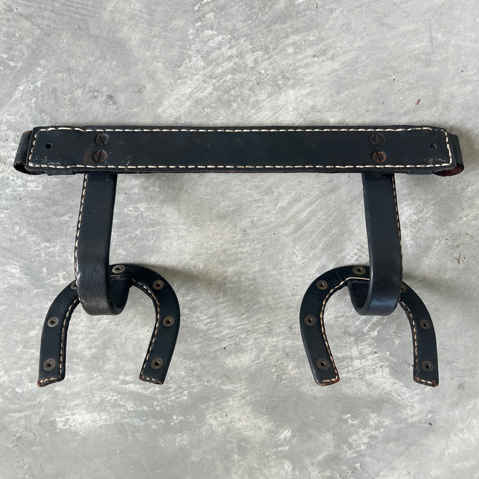 Leather Horseshoe Coat Rack