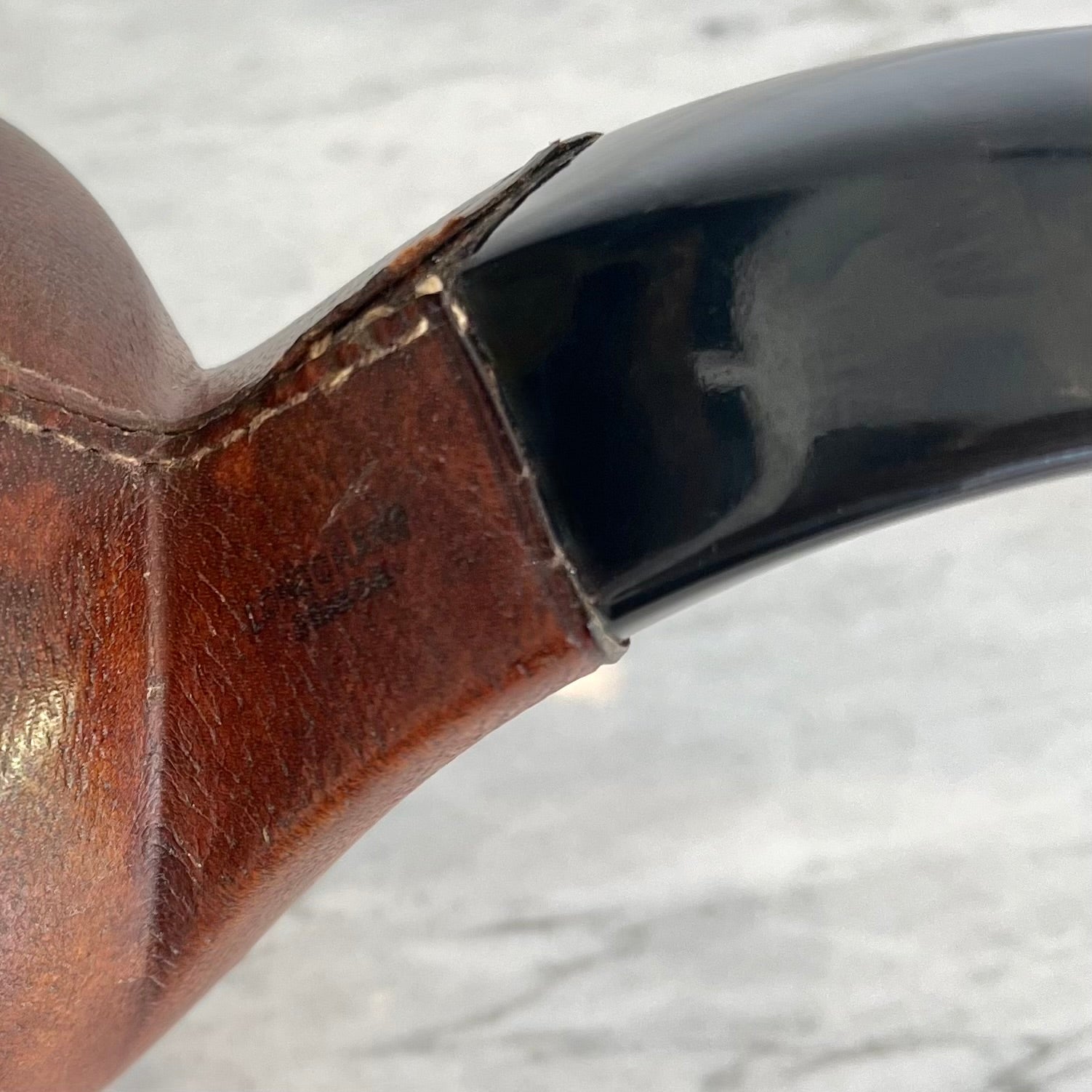Longchamp Leather Pipe Cigarette Dispenser, 1960s France