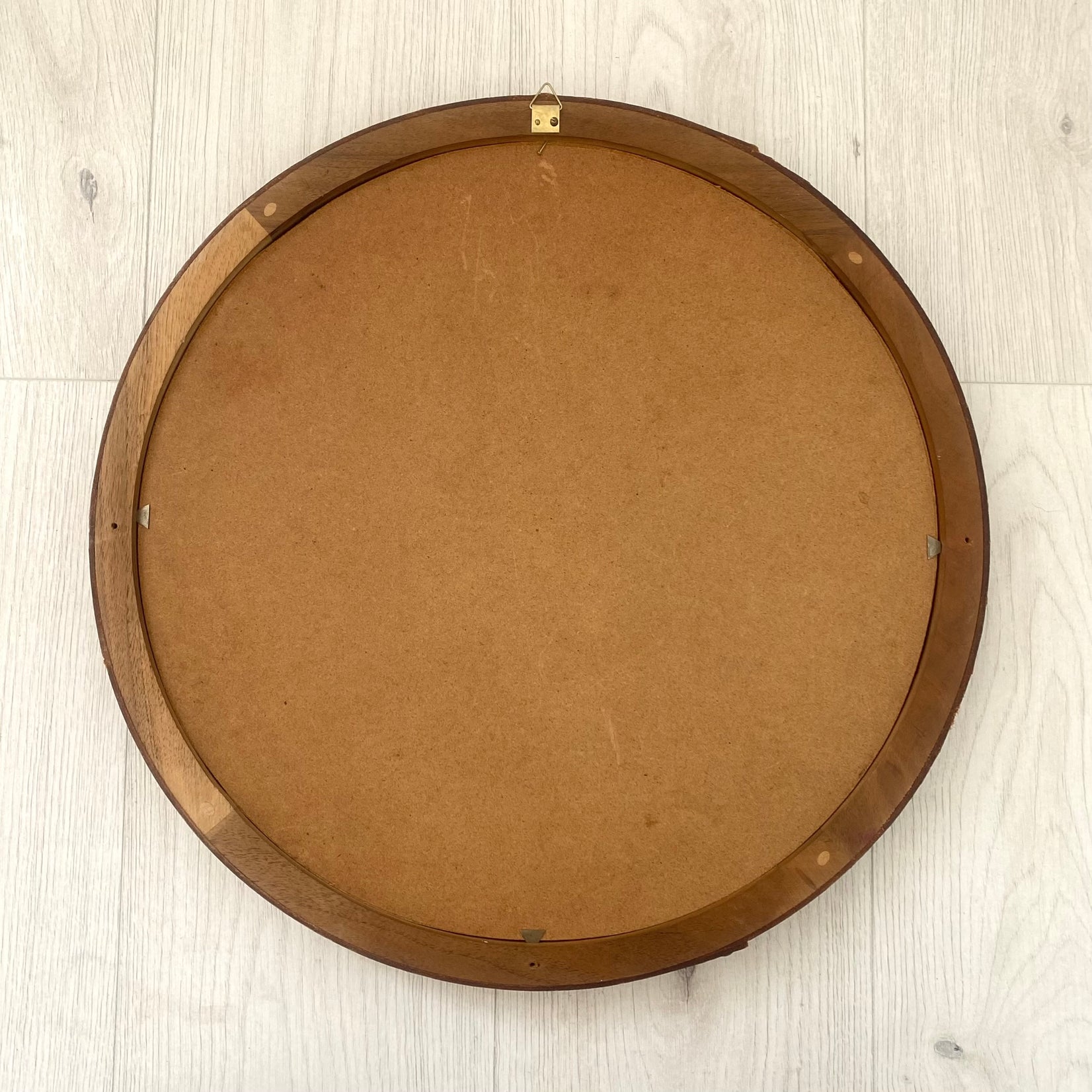 Round Teak Mirror