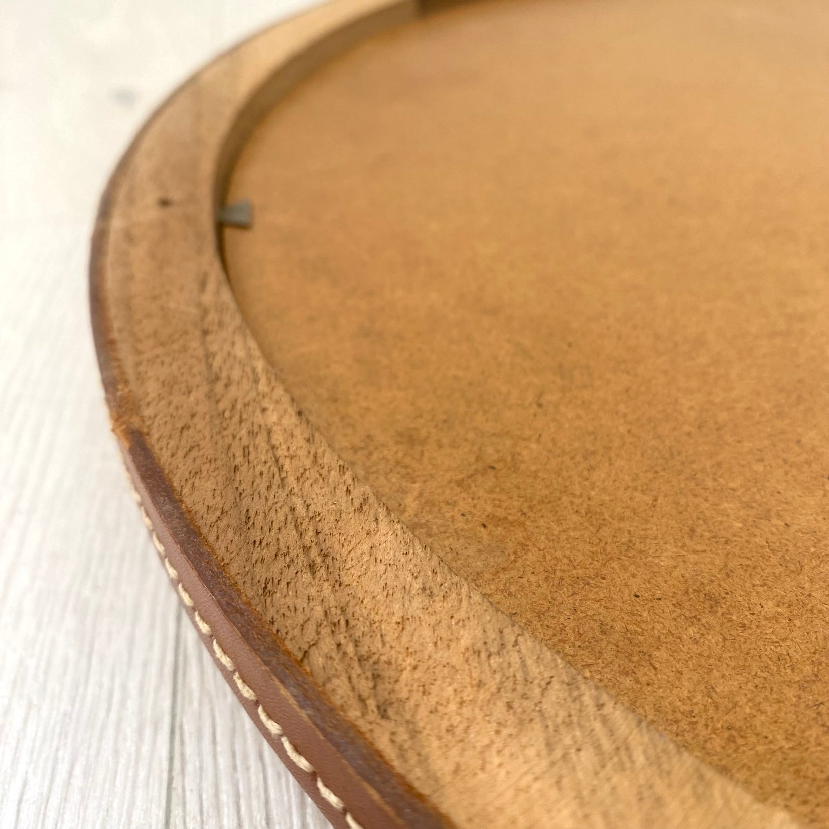 Round Teak Mirror