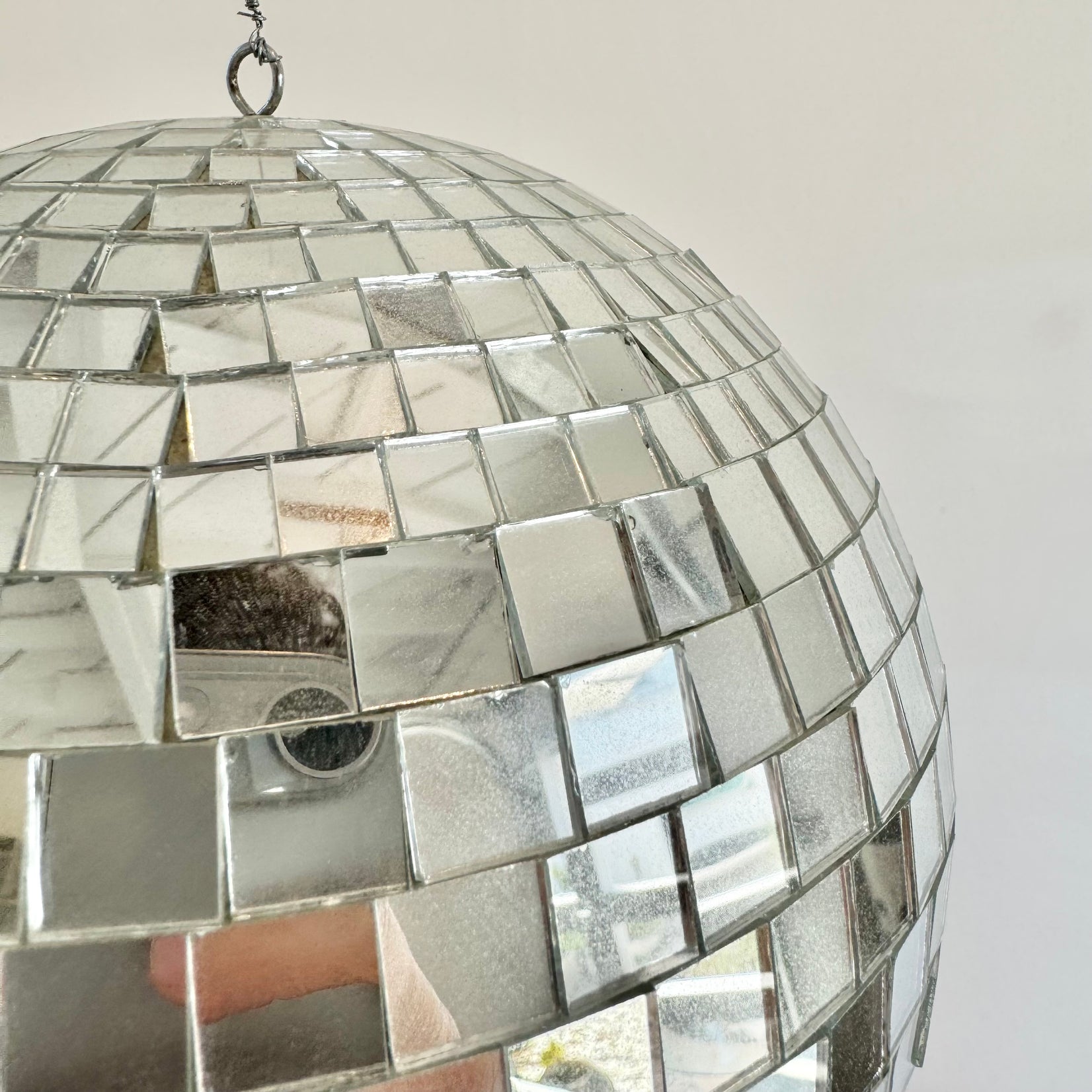 Mosaic Glass Disco Ball, 1980s USA