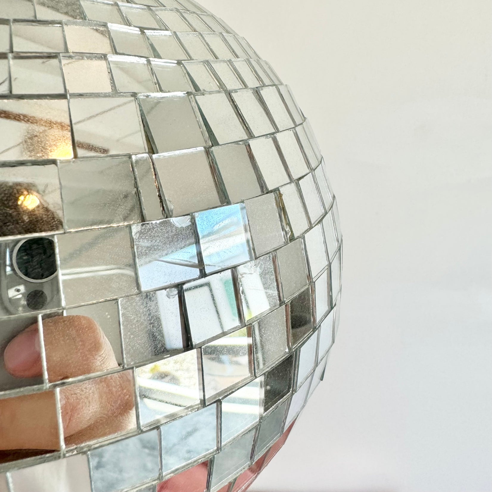 Mosaic Glass Disco Ball, 1980s USA