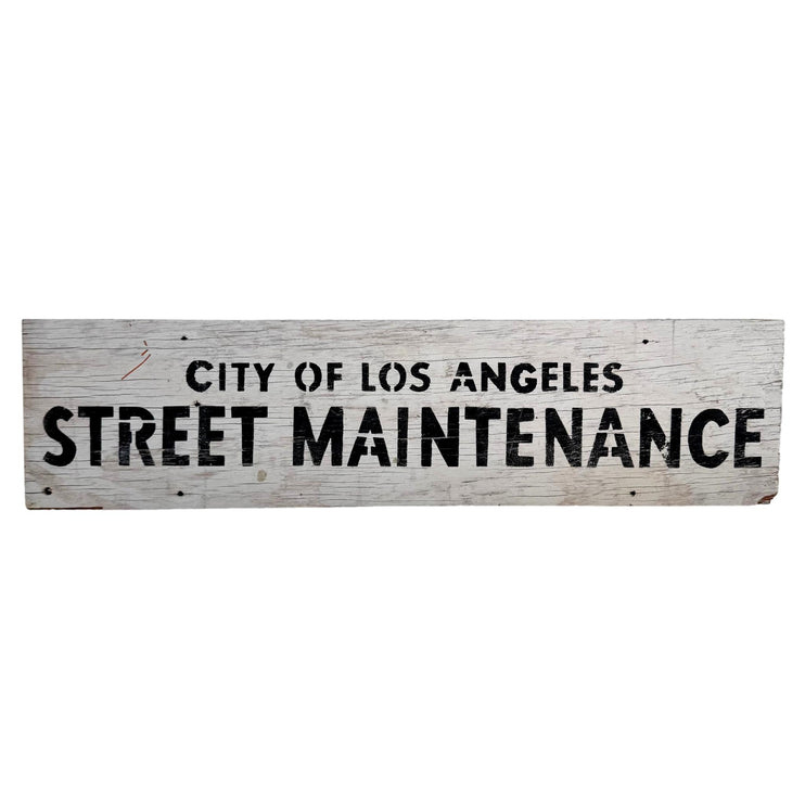 City of Los Angeles Maintenance Sign