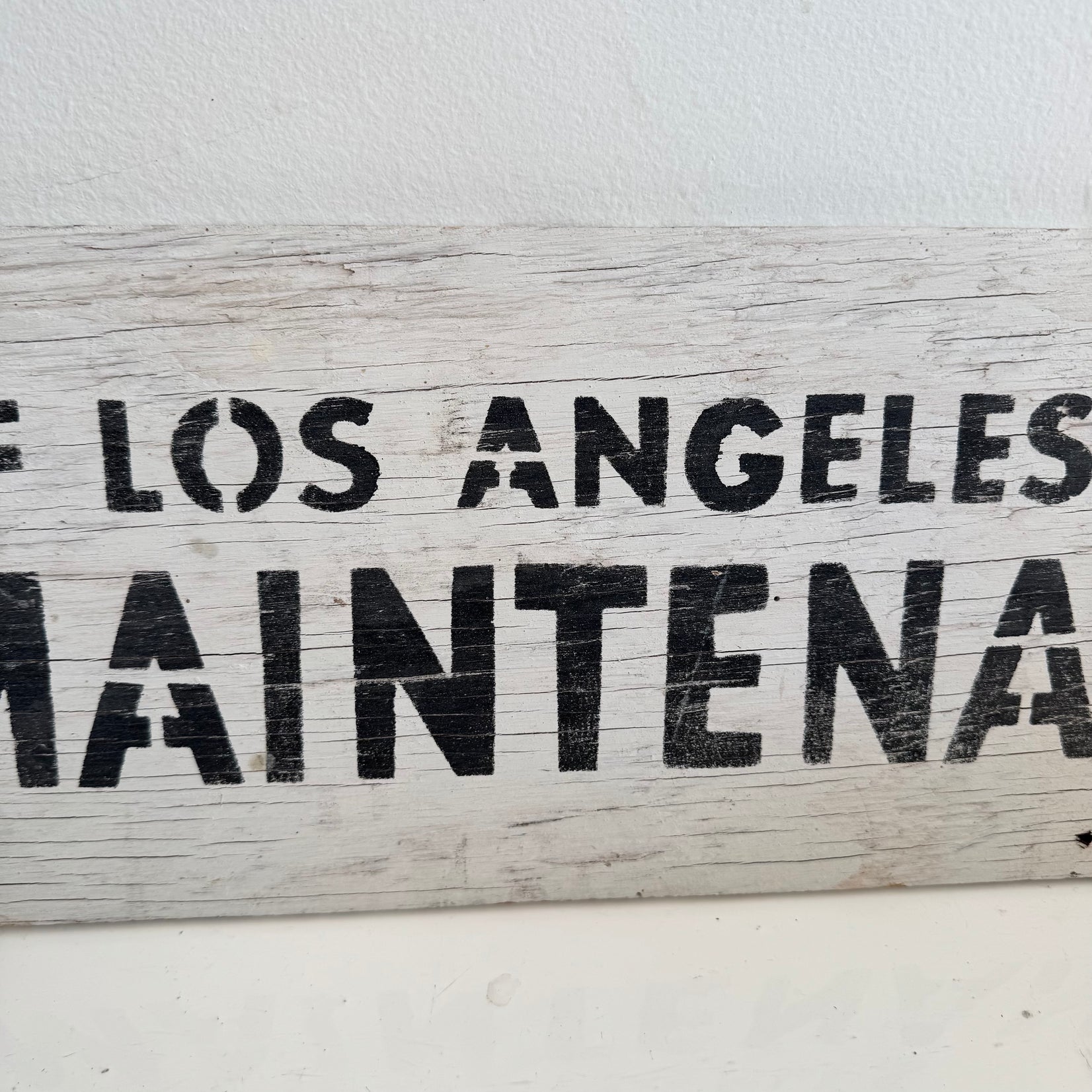 City of Los Angeles Maintenance Sign