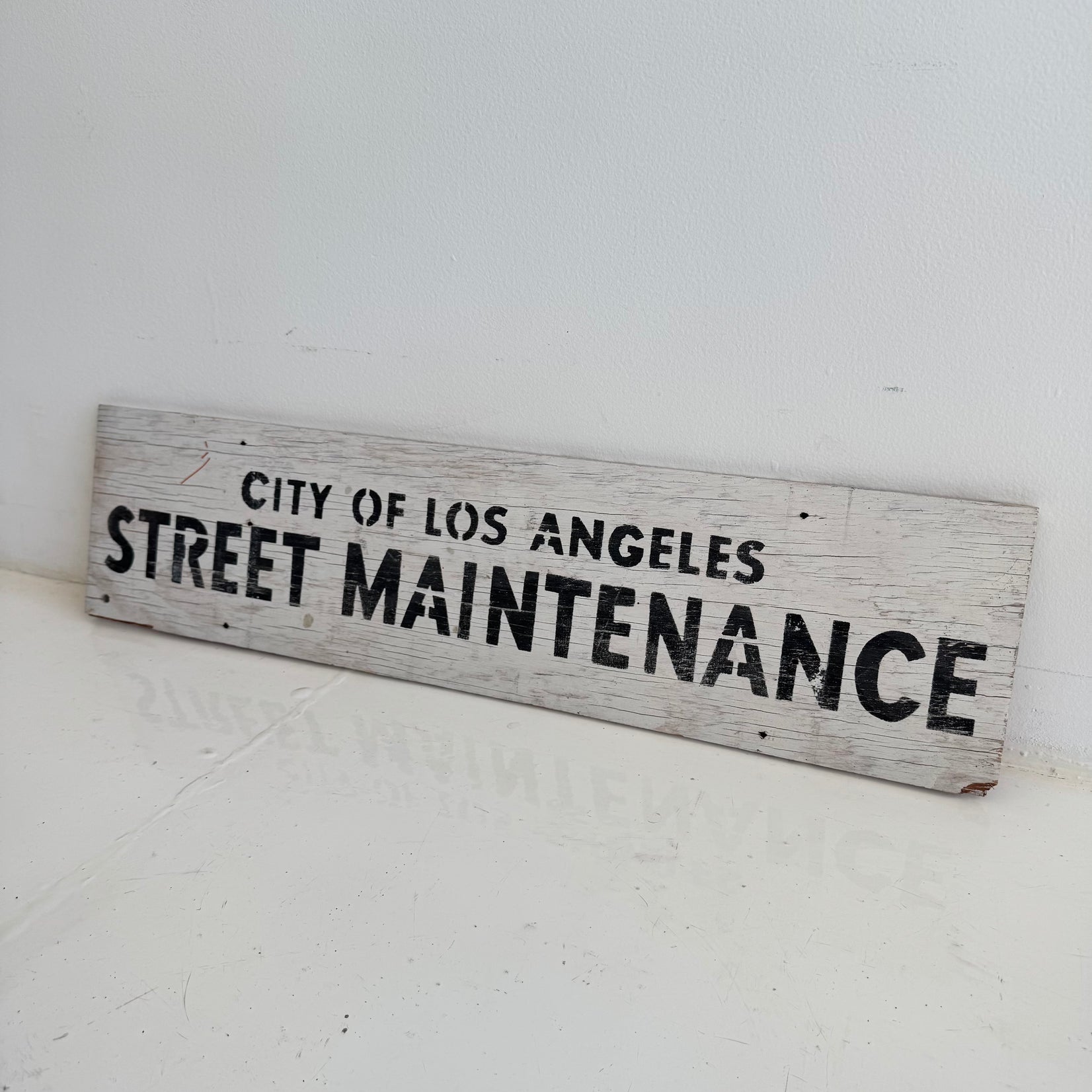 City of Los Angeles Maintenance Sign