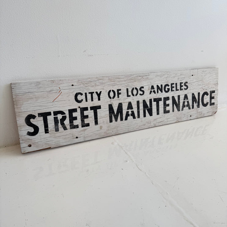 City of Los Angeles Maintenance Sign