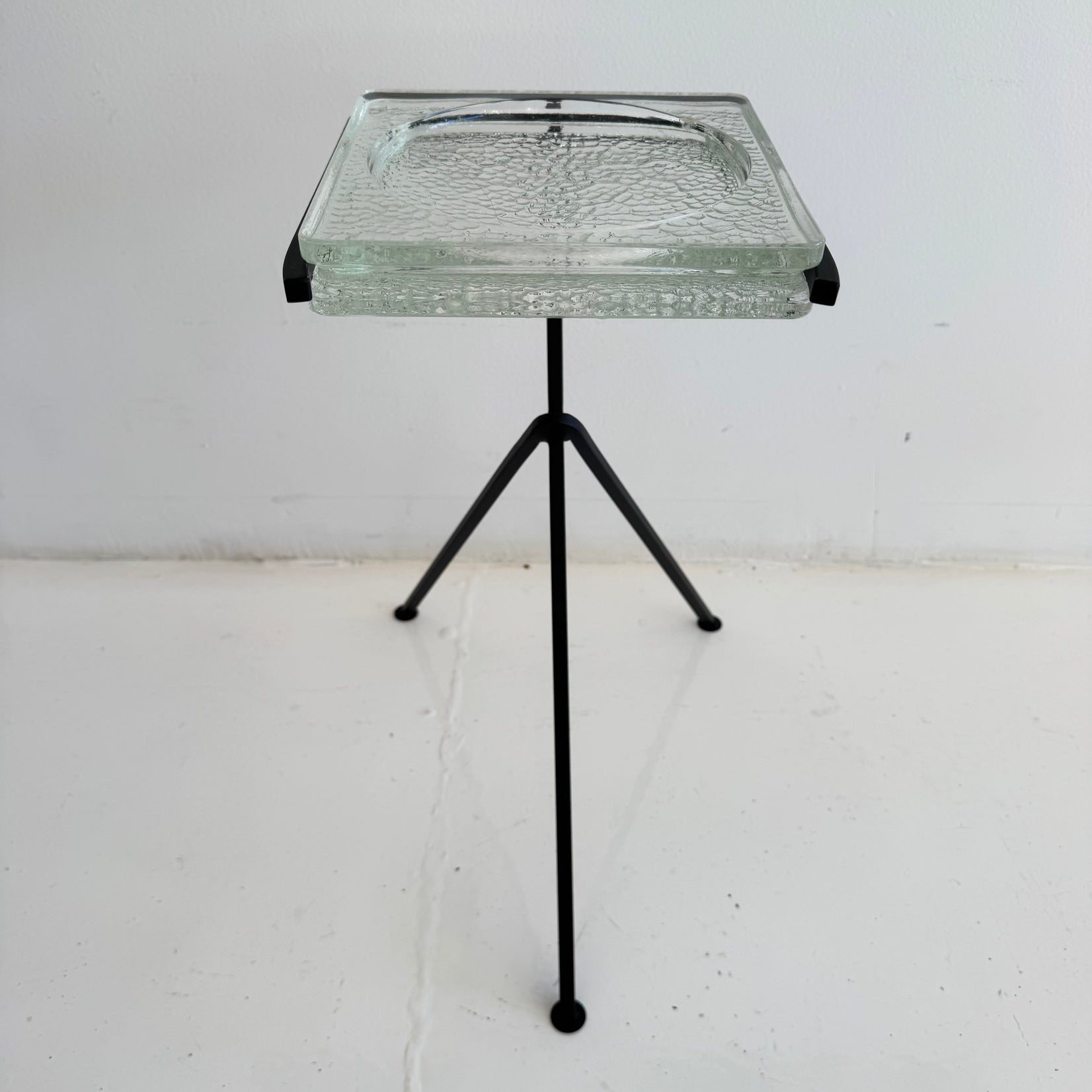 Iron and Glass Standing Catchall, 1960s France