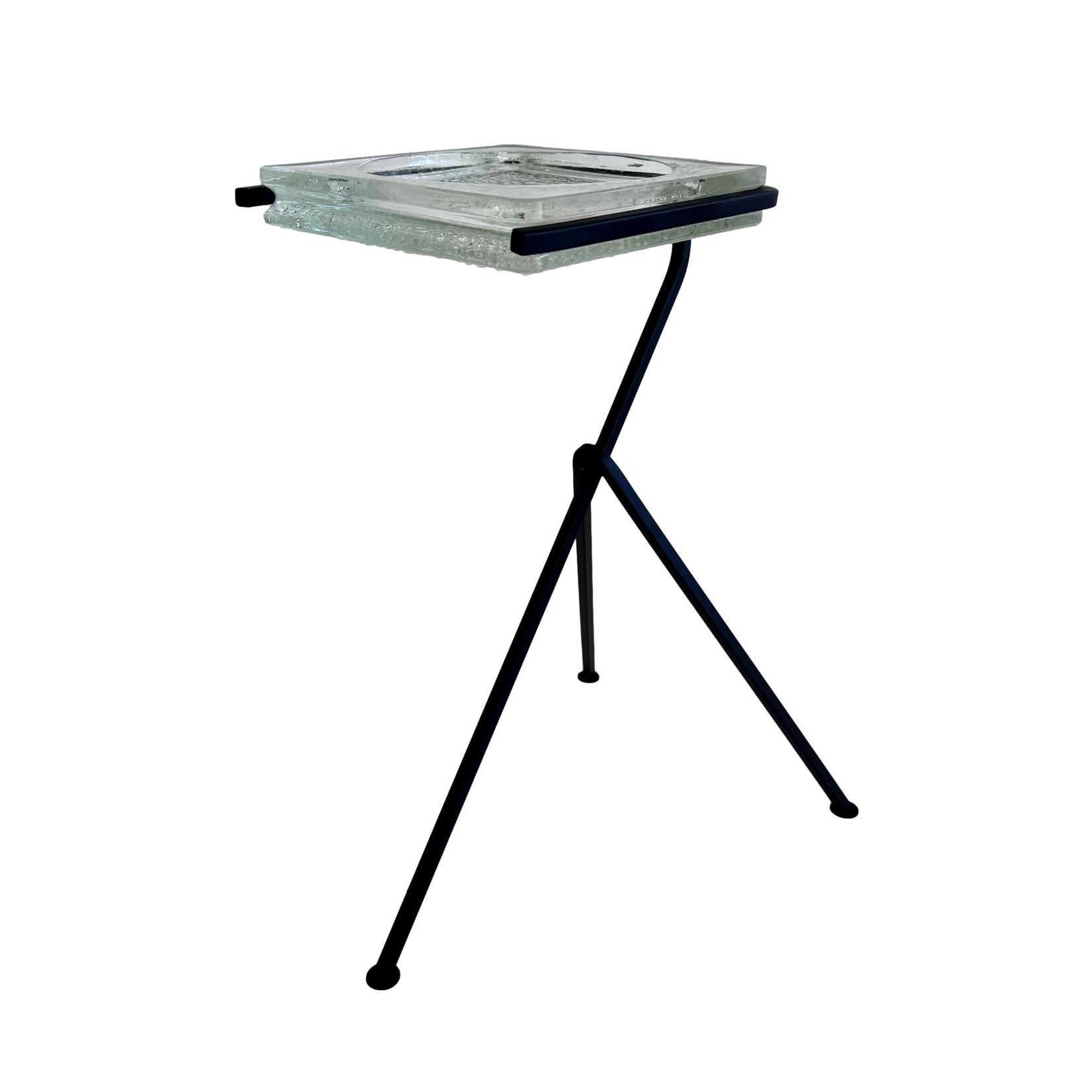 Iron and Glass Standing Catchall, 1960s France