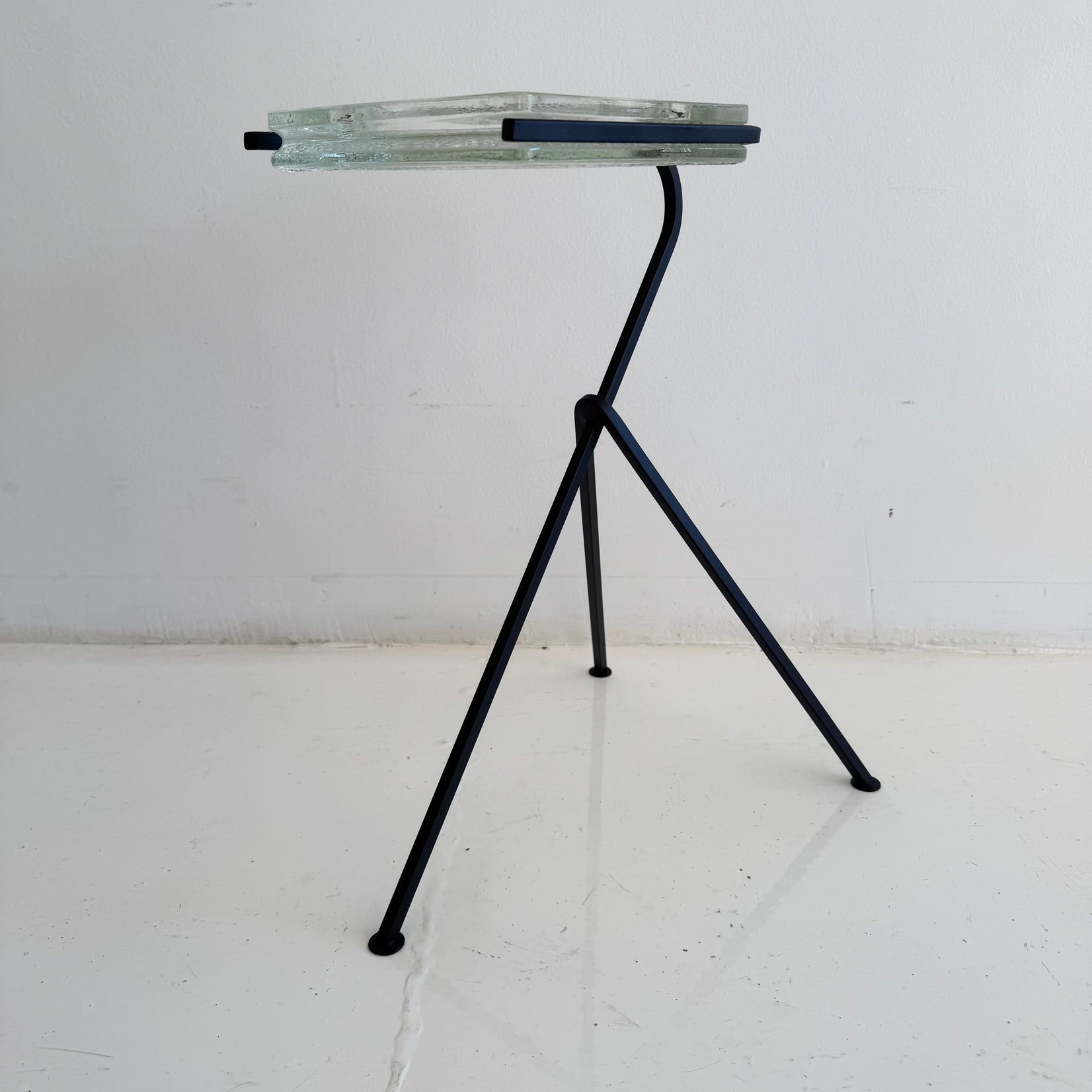 Iron and Glass Standing Catchall, 1960s France