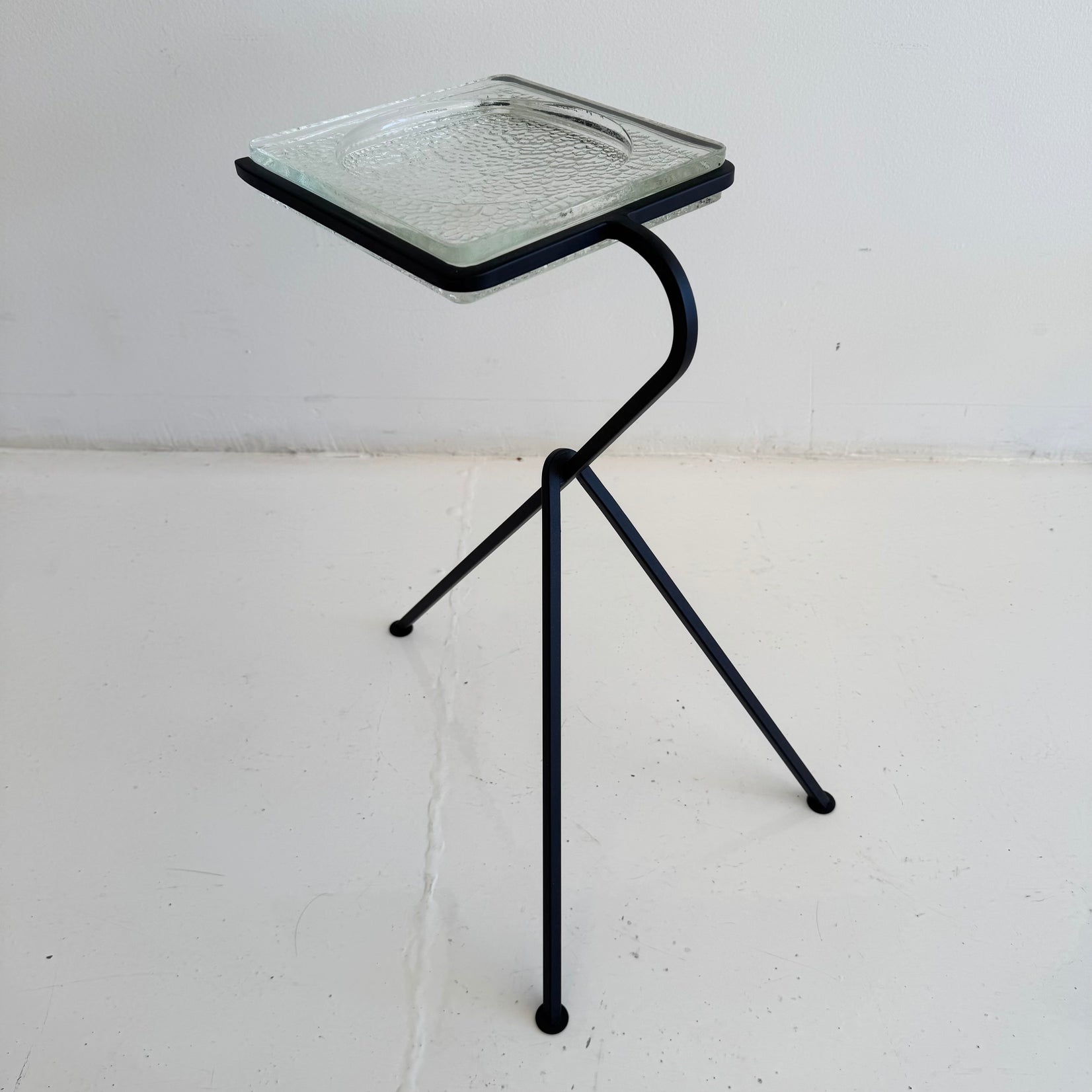 Iron and Glass Standing Catchall, 1960s France